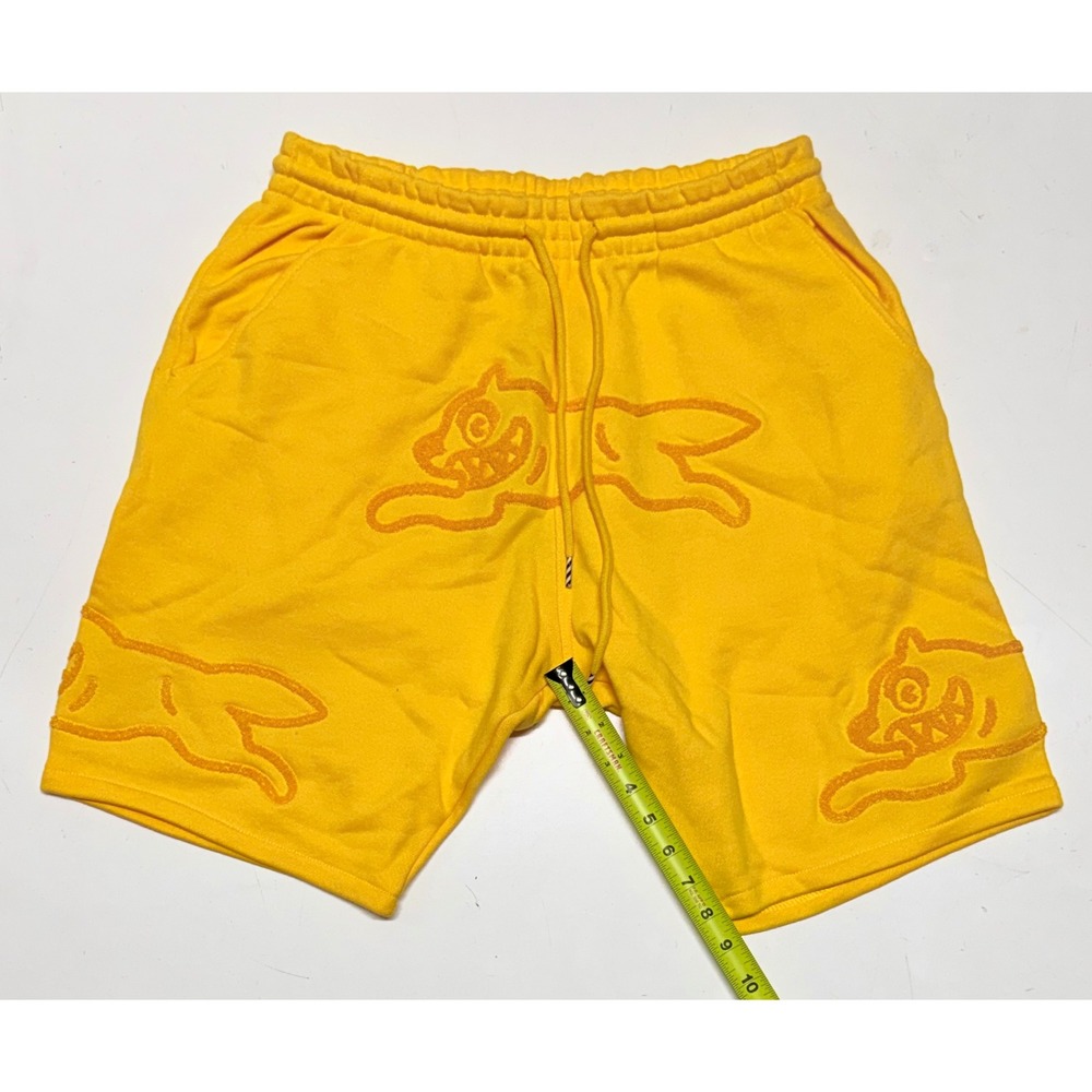Ice Cream Running Dog Sweat Shorts‎ Yellow Mens Size M